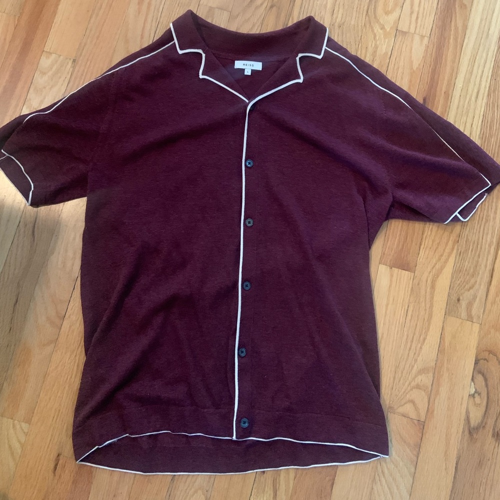 Reissue Burgundy short sleeve knit